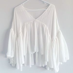 White Billowy Boho Blouse (d. RA/ASOS)